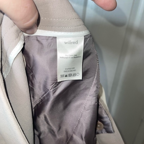 WILFRED ARITZIA Taupe/Gray Allant Drawstring Cropped Relaxed Pant, Size 4 - Picture 10 of 10